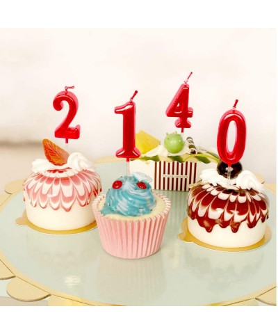 Red Birthday Candles 2 Candle 2nd Two Years Cake Bady Roman Numberal Cool Number Candle No 20 21 22 23 25 24 26 28 27 29 - Nu...