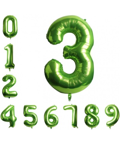 40Inch Number 3 Helium Balloon-Foil Balloons for Birthday Party Decorations Green - CD19IHOIX96 $6.32 Balloons