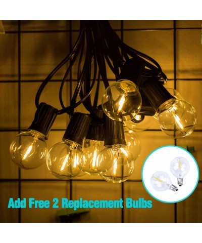 23Ft G40 Outdoor Patio String Lights- Led Dimmable Globe String Lights for Outdoor Indoor- Outdoor Porch Lights String for Bi...