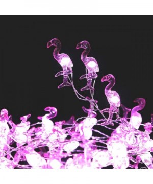 Pink Flamingo String Lights- 18.7 Ft 40 LED USB Plug-in Copper Wire Flamingo Fairy LED Lights for Various Decoration Projects...