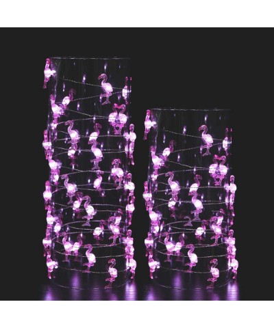 Pink Flamingo String Lights- 18.7 Ft 40 LED USB Plug-in Copper Wire Flamingo Fairy LED Lights for Various Decoration Projects...