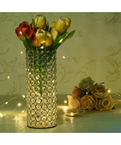 Christmas Decorative Cylinder Flower Vases for Artificial Bouquet-Wedding Home Dining Room Table Decorative Centerpieces - Si...
