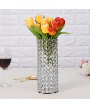 Christmas Decorative Cylinder Flower Vases for Artificial Bouquet-Wedding Home Dining Room Table Decorative Centerpieces - Si...