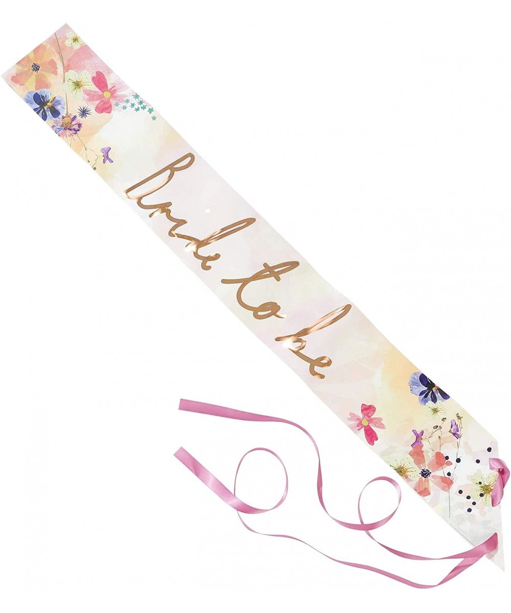 BG Blossom Bride To Be Bachelorette Bridal Shower Sash- One Size- Pink And Gold - CR18N9K2MRU $7.37 Favors