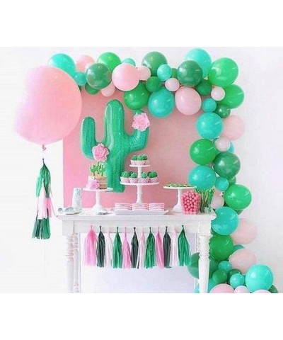 100 Pack Balloon Garland & Arch Kit for Cactus Party Decoration-100Pack Latex Balloons- 16 Feets Arch Balloon Strip Tape for ...