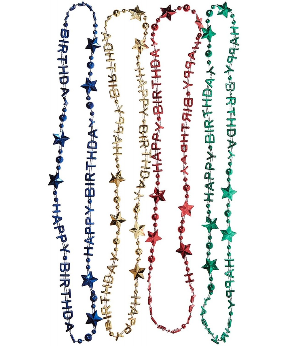 4-Pack Happy Birthday Beads-of-Expression Party Item- 36-Inch - CG115RHW8IZ $6.30 Favors