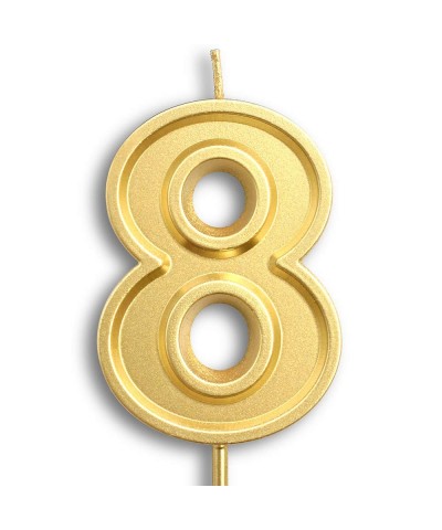 3.93" Large Gold Birthday Candle Number 8 Cake Candle Topper for Kid's/Adult's Birthday Party - Gold Number 8 - CX18T4WLRNQ $...