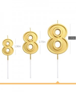 3.93" Large Gold Birthday Candle Number 8 Cake Candle Topper for Kid's/Adult's Birthday Party - Gold Number 8 - CX18T4WLRNQ $...