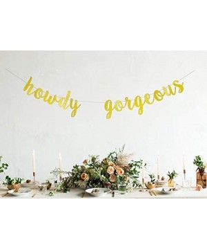 Gold Glitter Howdy Gorgeous Banner- Hello Gorgeous Banner- Girl's Birthday Party Banner- Western Young Lady's Birthday Banner...