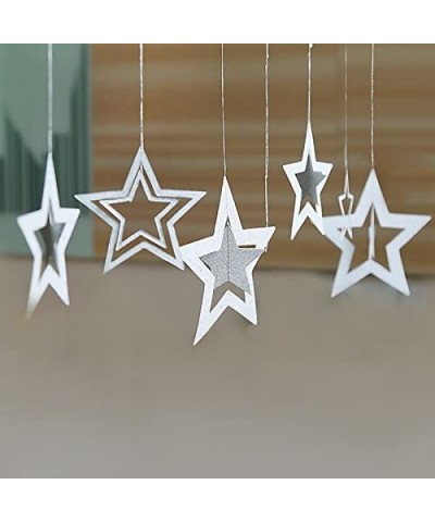 Twinkle Twinkle Little Star Hanging Decorations for Baby Shower Birthday Christmas Xmas Party Deocr (Glitter Silver-14 Pcs) (...