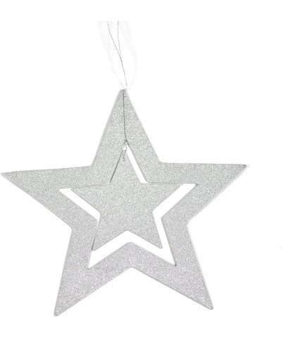 Twinkle Twinkle Little Star Hanging Decorations for Baby Shower Birthday Christmas Xmas Party Deocr (Glitter Silver-14 Pcs) (...