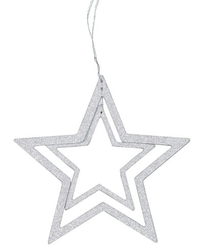 Twinkle Twinkle Little Star Hanging Decorations for Baby Shower Birthday Christmas Xmas Party Deocr (Glitter Silver-14 Pcs) (...