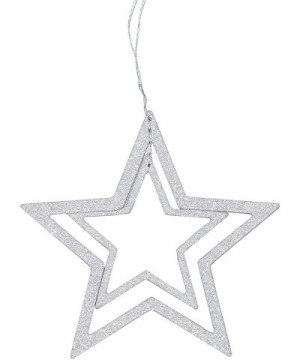 Twinkle Twinkle Little Star Hanging Decorations for Baby Shower Birthday Christmas Xmas Party Deocr (Glitter Silver-14 Pcs) (...