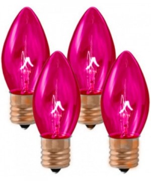 Transparent Pink C9 Christmas Replacement Bulbs- 4 Pack - C312C9728NF $5.09 Indoor String Lights