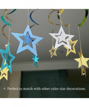 Twinkle Twinkle Little Star Hanging Decorations for Baby Shower Birthday Christmas Xmas Party Deocr (Glitter Silver-14 Pcs) (...