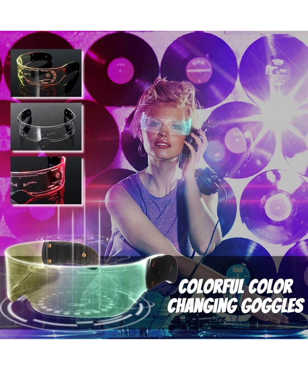 Colorful Luminous Glow Glasses Festival Party Bar Music Festival Dance Party Goggles Halloween for Women Men - C619GDCTY9L $1...