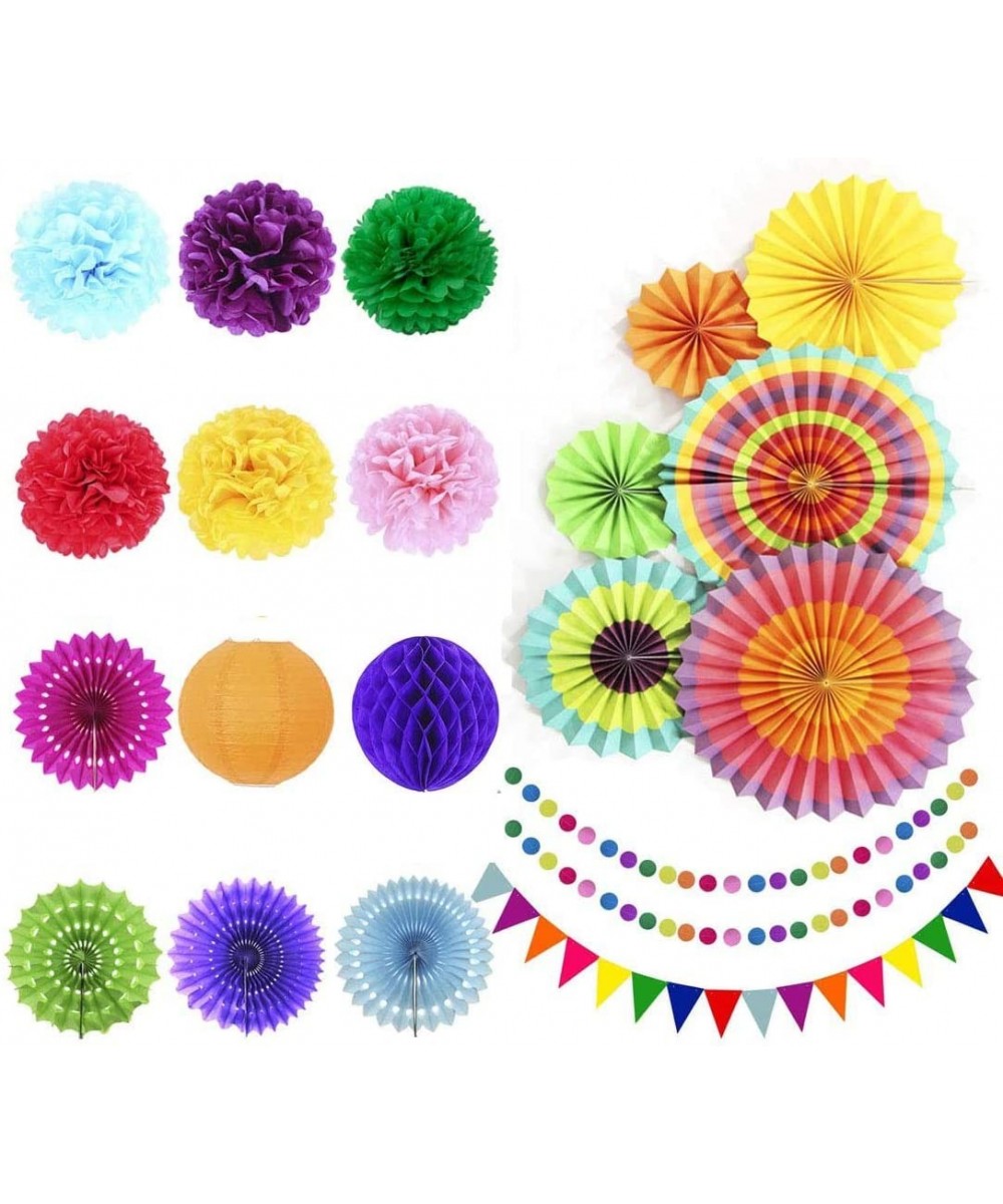 Hanging Paper Party Decorations- Set of 24 - CL193G5UGQS $6.94 Tissue Pom Poms