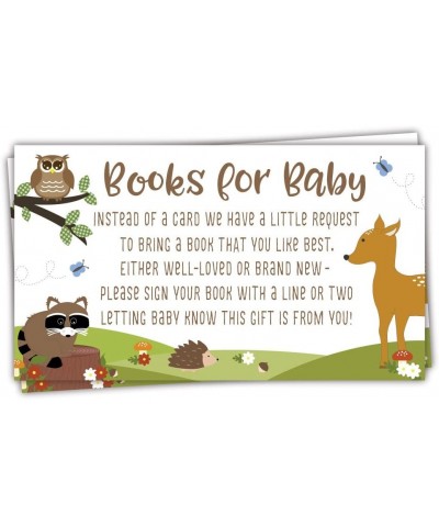 50 Count - Books for Baby Request Cards - Woodland Animals Baby Shower - CT180D3UW06 $6.25 Favors