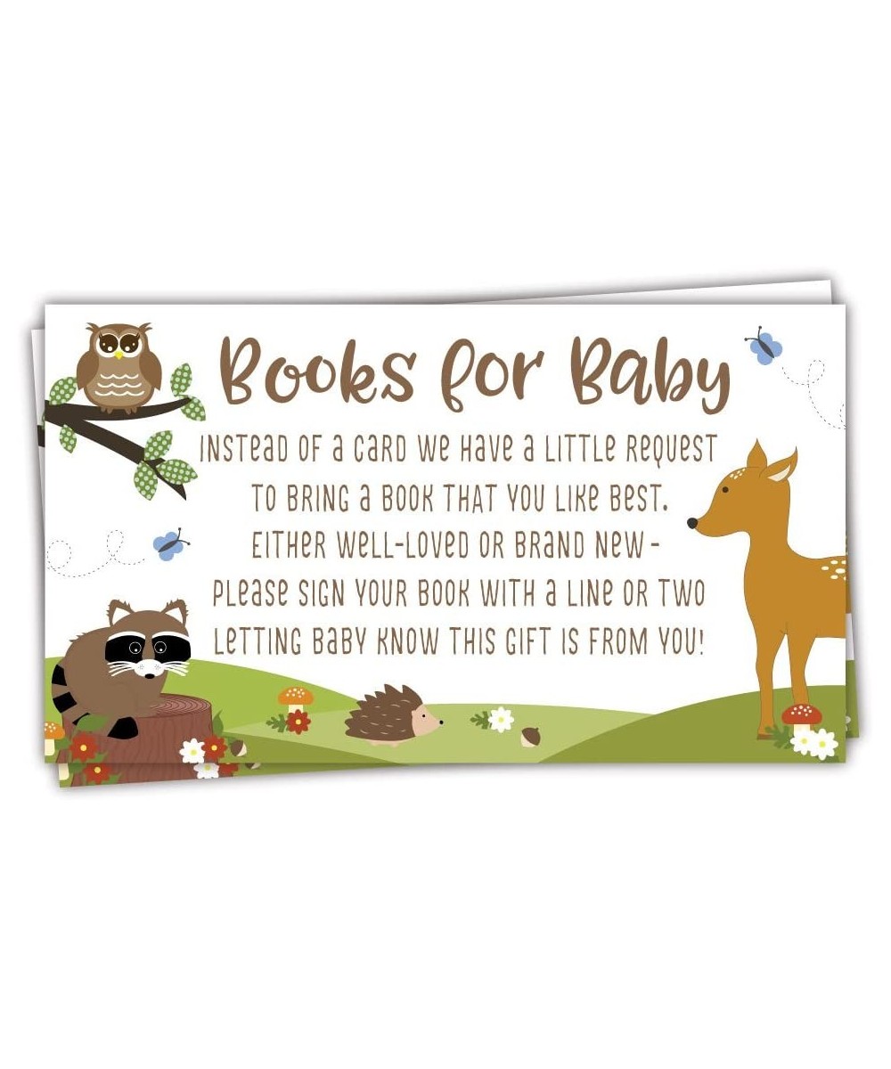 50 Count - Books for Baby Request Cards - Woodland Animals Baby Shower - CT180D3UW06 $6.25 Favors