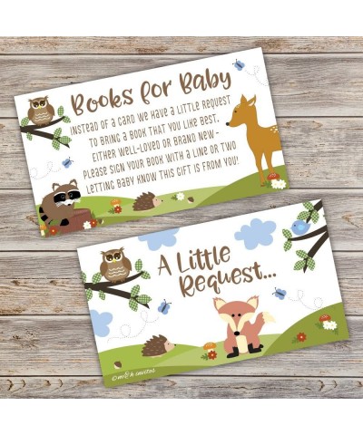 50 Count - Books for Baby Request Cards - Woodland Animals Baby Shower - CT180D3UW06 $6.25 Favors
