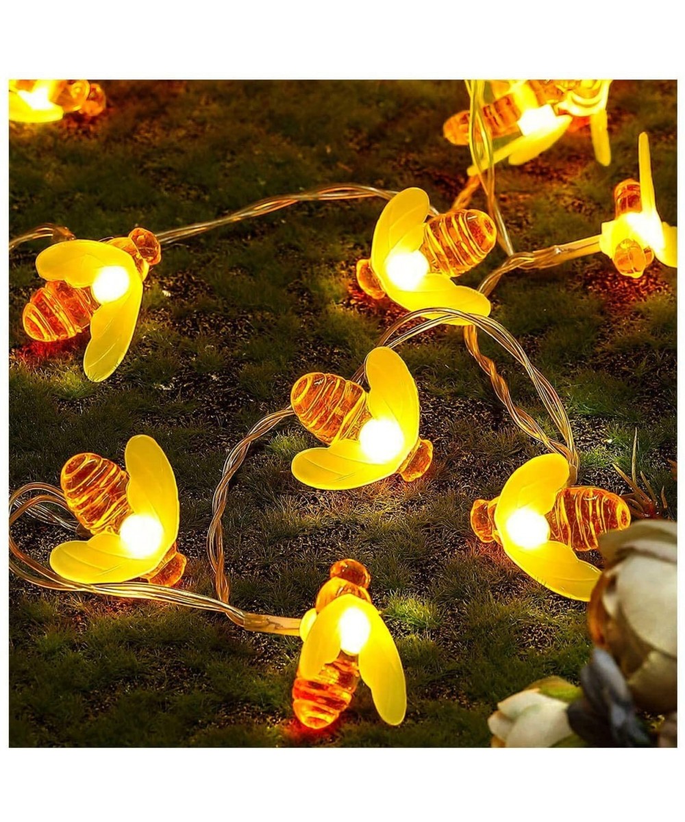 [2 Pack] Honeybee LED Decorative Lights Adorable LED String Lights 30LEDs 6.5M&21Ft Solar Powered Decorative Lights String fo...