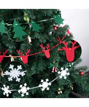 Christmas Garland Decoration 3 Pack - Felt Garland with Xmas Tree Snowflake Deer Length of 200cm Christmas Holiday Party Deco...