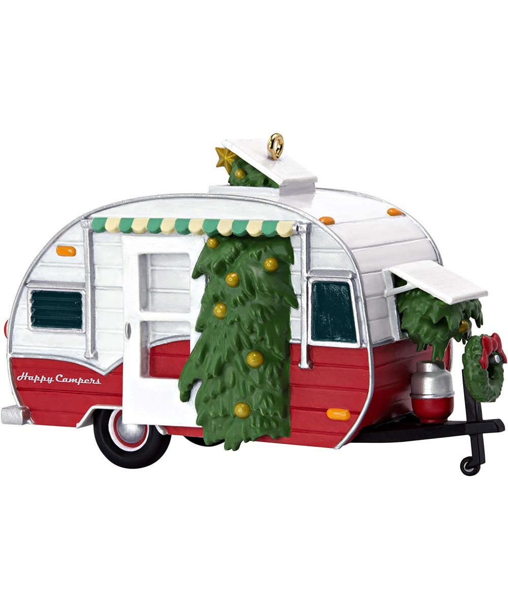 Christmas 2019 Year Dated Happy Campers Travel Trailer Ornament- Camping - CJ18OEK5I4X $33.12 Ornaments