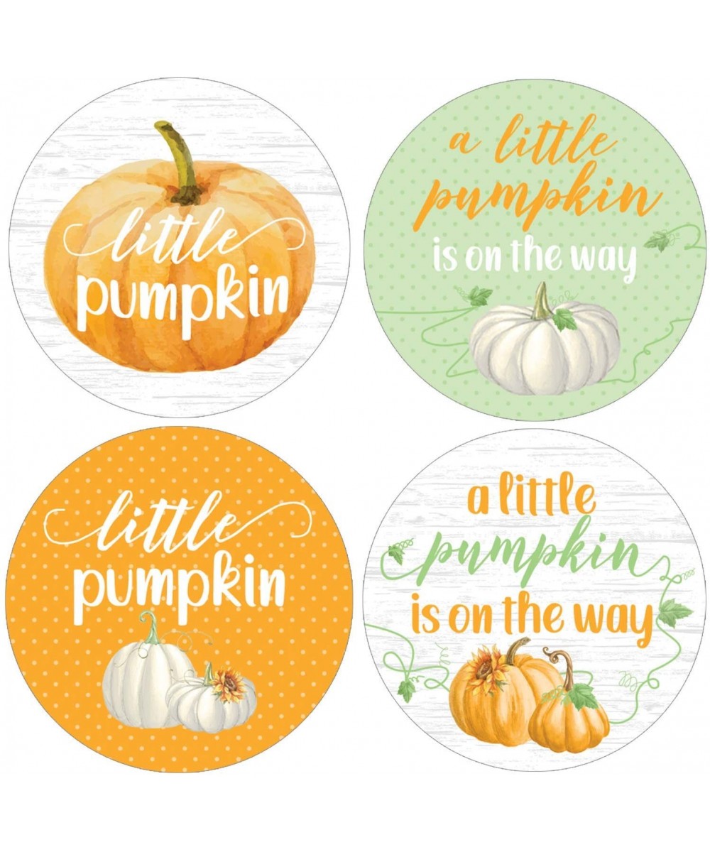 Little Pumpkin Baby Shower Favor Stickers - 1.75 in - 40 Labels - C718W0Q5O8O $7.33 Favors