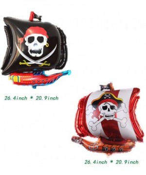 2 PCS Skeleton Pirate Ship Foil Balloons for Kids Themed Party Birthday Party Baby Gender Reveal Shower Wedding Party Decorat...