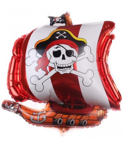 2 PCS Skeleton Pirate Ship Foil Balloons for Kids Themed Party Birthday Party Baby Gender Reveal Shower Wedding Party Decorat...