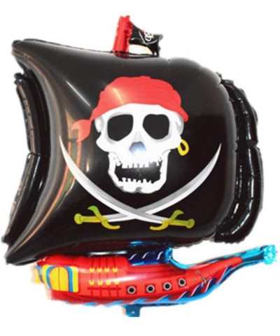 2 PCS Skeleton Pirate Ship Foil Balloons for Kids Themed Party Birthday Party Baby Gender Reveal Shower Wedding Party Decorat...