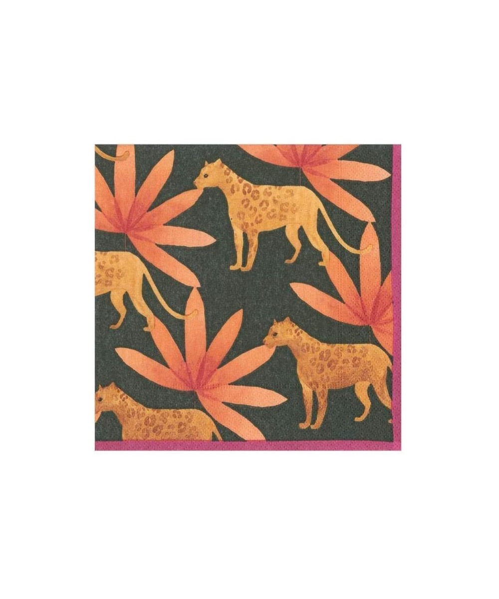Panthera Paper Cocktail Napkins in Fuchsia- Pack of 20 - Fuchsia - CP1967290C5 $8.20 Tableware