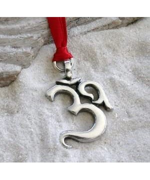 Pewter Ohm Om Yoga Buddhist Namaste Holiday Christmas Ornament - C111HASUG4V $7.63 Ornaments