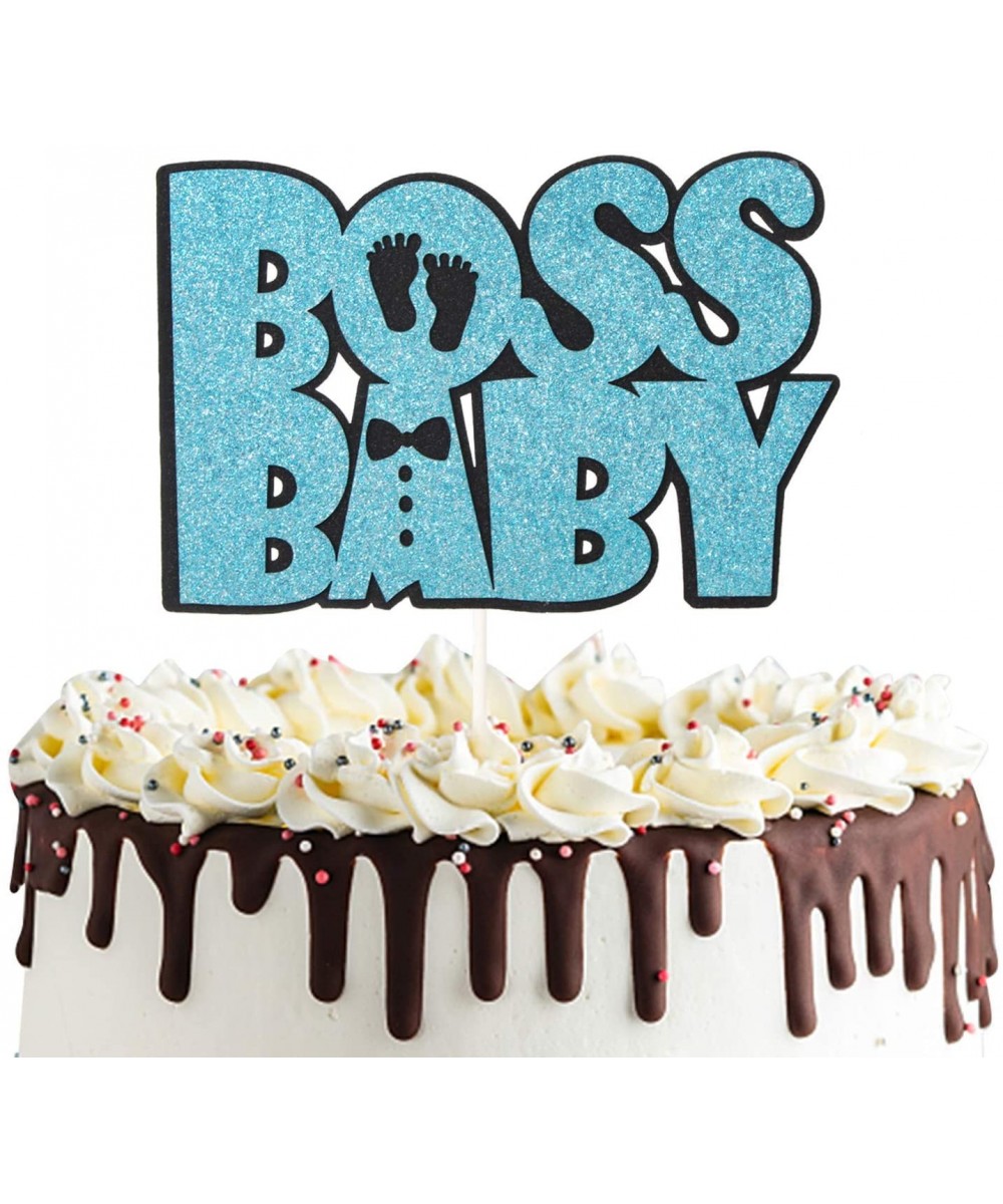 Boss Baby Cake Topper For Baby Shower Birthday Party Decoration Supplies Little Man Oh Baby Sign - C318A2HWCQT $6.26 Cake & C...