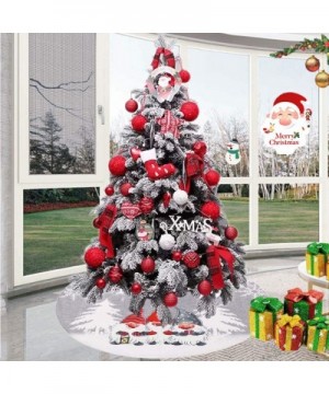Cute Swedish Gnome Tomte Christmas Tree Skirt Round Carpet- Santa Claus Tree Mat Xmas Holiday Home Ornament- Red/Gray - Grey ...