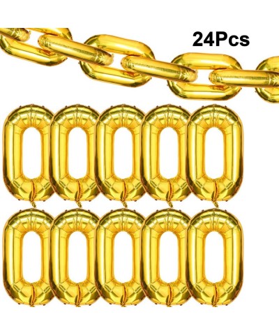 24 Pieces 16 inch Foil Chain Balloons Jumbo Chain Balloons for 80s 90s Hip Hop Retro Theme Birthdays Weddings Graduations Arc...