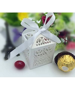 New 50PCS New lace flower Laser Cut Candy Gift Boxes With Ribbon Wedding Party Favor Creative Favor Bags - CD127APCLV9 $13.77...