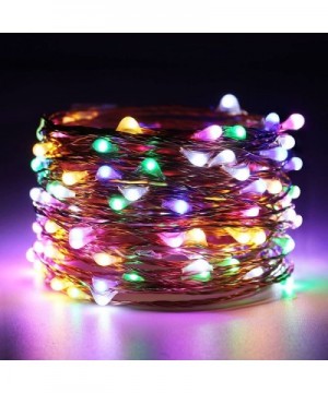 Dimmable LED String Lights Plug in- 33ft 100 LED Waterproof Multicolor Fairy Lights with Remote- Indoor/Outdoor Copper Wire C...