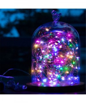 Dimmable LED String Lights Plug in- 33ft 100 LED Waterproof Multicolor Fairy Lights with Remote- Indoor/Outdoor Copper Wire C...