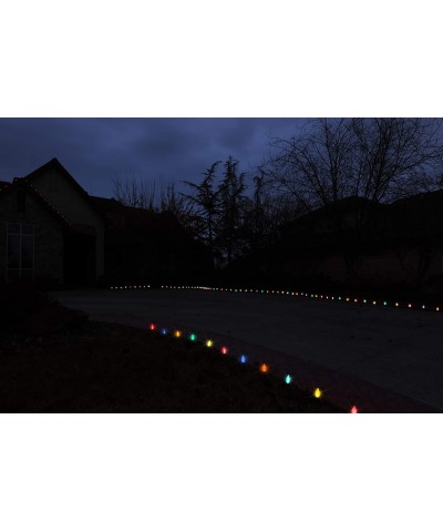 Faceted C9 Christmas Lights - Multicolor LED Light Bulbs Holiday Decoration - Warm Christmas Decor for Indoor & Outdoor Use -...