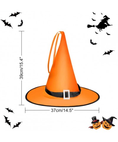Halloween Decorations Witch Hat- Outdoor 6 Pcs Witches Hat- Hanging Lighted Glowing Witch Hat Decorations- Halloween Witchs H...