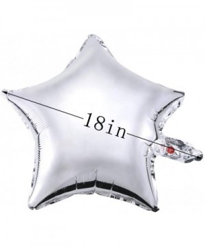 20 Pcs 18 Inch Silver Star Balloons- Aluminum Foil Balloon Mylar Balloon Helium Metallic Balloons for Gender Reveal- Birthday...