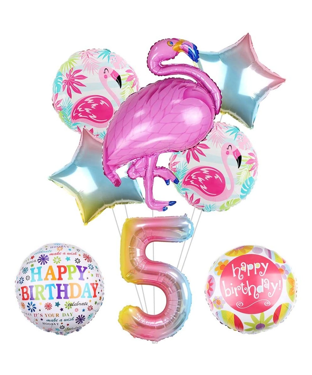 8pcs Flamingos Balloons Party Supplies- 42"Flamingos Balloons Mylar Balloon for 1st Birthday Balloon Bouquet Decorations- Bab...