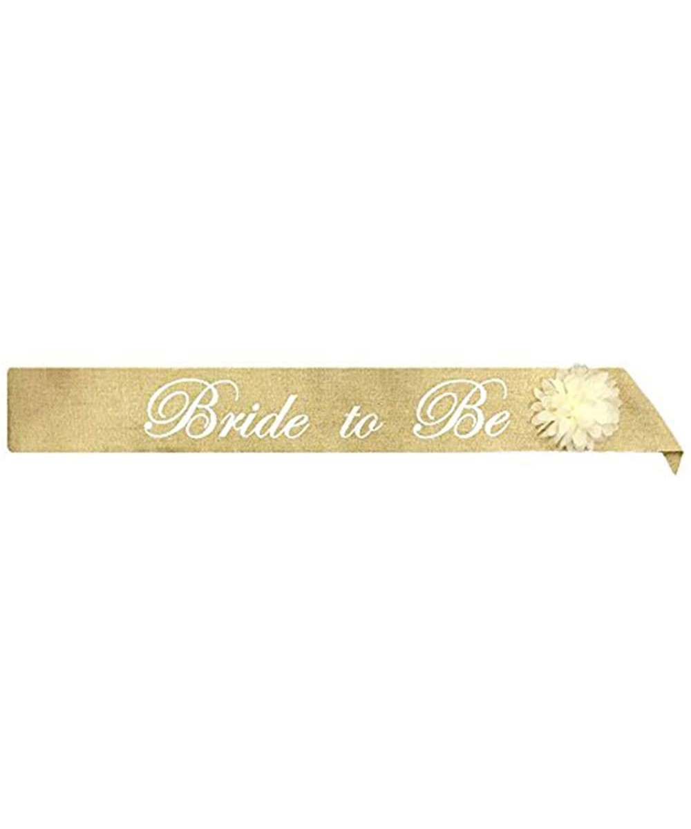Bride To Be Burlap Sash for Hen Party Bridal Shower-Bachelorette Sash- Wedding Party Favors Accessories Decorations - C1187D0...