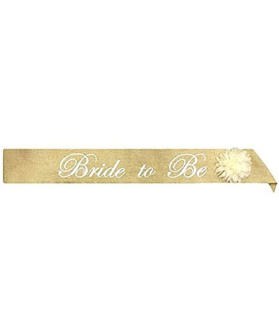 Bride To Be Burlap Sash for Hen Party Bridal Shower-Bachelorette Sash- Wedding Party Favors Accessories Decorations - C1187D0...