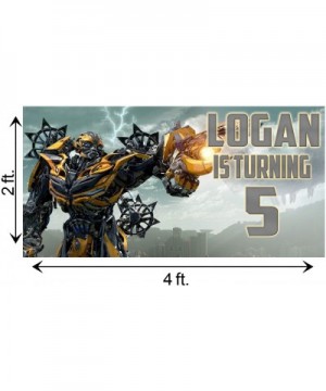 Personalized Birthday Banner for Transformers Theme Party 24"x 48 - C6198G6Z9ST $29.84 Banners & Garlands