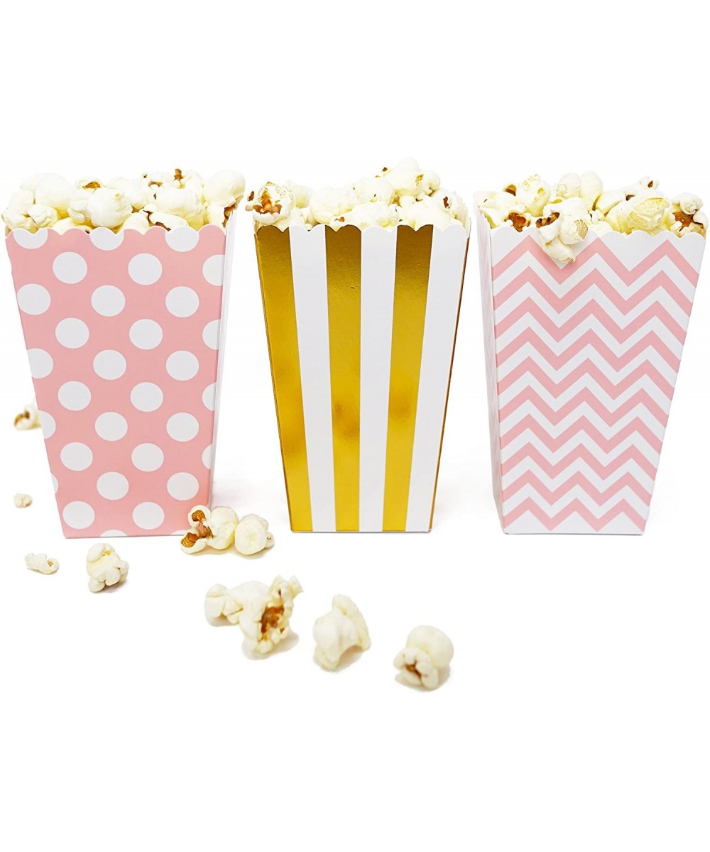Mini Popcorn & Candy Favor Boxes for Birthday- Bridal and Baby Shower- All Parties & Events in Polka Dot- Chevron- and Stripe...