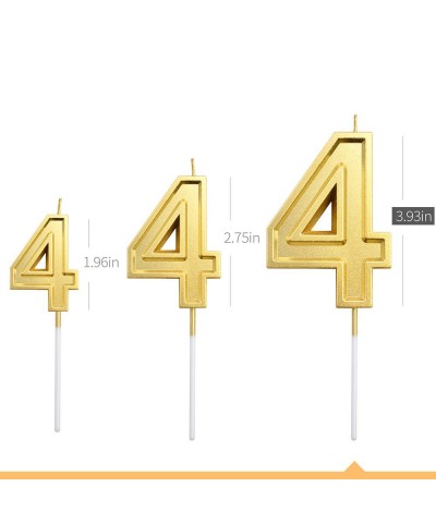 3.93" Large Gold Birthday Candle Number 4 Cake Candle Topper for Kid's/Adult's Birthday Party - Gold Number 4 - CN18SYKXE5L $...