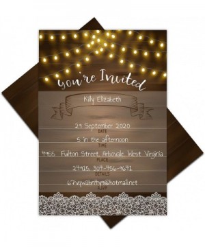 Rustic Fill-in Invitations- 20 Cards with Matching Envelopes and Stickers- for All Occassion- Wedding- Engagement- Rehearsal ...