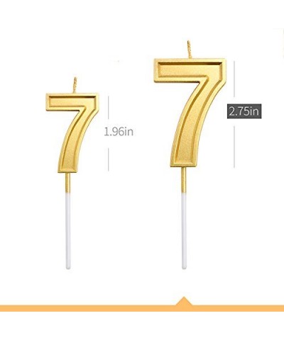 2.75" Big Gold Birthday Candle Numbers 7 Cake Candle Topper for Kid's/Adult's Birthday Party - Gold Number 7 - CR18SYKYTNU $6...